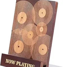 Calandis® Vinyl Record Holder Vinyl Holder Stand Wood Storage Stand for Cd Home Office-image-13