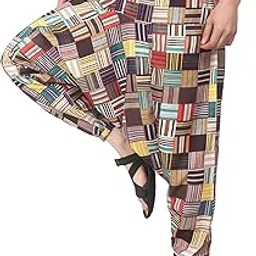 Whitewhale Men's Cotton Solid Harem Pants Yoga Trousers Hippie Pant-picture-11