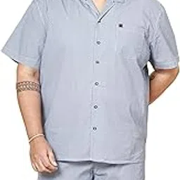 hardsoda by The Indian Garage Co Men Plus Size Relaxed Fit Geometric Print Shirt & Boxers Lounge Set-picture-38