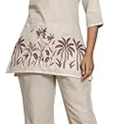 Women's Cotton Printed Co Ord Set for Women Short Kurti and Pant Set for Women-image-3