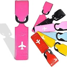 Aputue Luggage Tags, 6PCS Luggage Tag Travel Suitcases Baggage Identifier Tag with Privacy Cover, Waterproof Luggage Tags with Information Card Paper, Baggage Tag for Travel Women Men School-picture-20