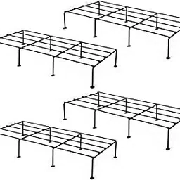 Anandi Green's Rectangular Black Color Anti Rust Metal plant Stand For for Balcony, living room, indoor and outdoor use Pack of 4-picture-30