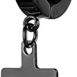 the men thing SHADOW CROSS - BLACK - Pure Titanium Steel Ear Hoop Earrings for Men & Boys-picture-19