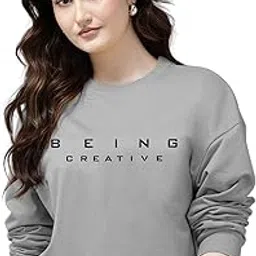 ausk Women's Affordable Printed Front Sweatshirt in Loosefit-picture-13