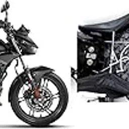 Ask Xtreme 125R Bike Removable & Washable PU Leather Waterproof Sprit Bike Seat Cover for Hero Xtreme 125R (Black)-image-84
