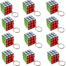 pmw Mini rubik cube keychain, Mini rubik cube keychain, 12pc - 3×3 cube - Key Chain - Birthday Return Gift-picture-36