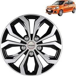 PRIGAN Wheel Cover for Maruti Alto K10 13 Inch Silver Black Wheel Cap (Available in 12,13,14,15 Inch) (Set of 4 Pcs) (Press Fitting) Model- VISION-DC-13-picture-10