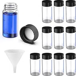 Spylx 20ml Culture Tubes, Sample Vials, Clear Glass Vials with Black PP Screw Caps, Liquid Storage Glass Thread Bottles, for Lab, Essential Oil, Perfume, Reagent bottles (10)-picture-31