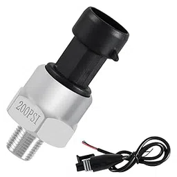 FUSCH 200 PSI Pressure Transducer Sensor with Connector Harness, 1/8"NPT Thread Stainless Steel Pressure Transmitter for Oil Fuel Water Ail-picture-26
