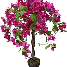 Garden Art Artificial Bougainvillea Plant with Pot | Real Touch Elegant Flowering Tree for Indoor Home, Office,Party, (Pink 90cm) GAJW3650Pink-image-12