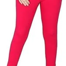 shopyidol Woolen Blend Women's & Girl’s Winter Wear Warm Woolen Plain Full Length Leggings Free Size(Pink)-picture-24