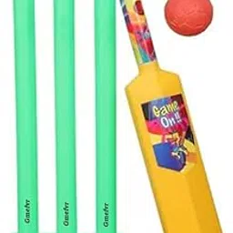 Gmefvr Cricket Set for Kids 2 to 5 Year Sports Toys 1 Bat, 1Balls,3 wickets, Wicket Stand and bails (Kid)-picture-14