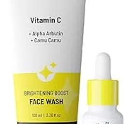 Chemist at Play Brightening Boost Face Wash (100ml) + 10% Vitamin C Face Serum (10ml) | With Ethyl Ascorbic Acid & Glucosamine | Brightens Skin & Fades Dark Spots | For All Skin Types-image-36