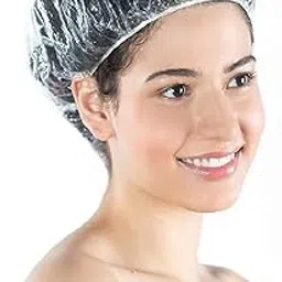 KitchenFest® Oil-proof 200 Pcs Disposable Shower Cap Non-woven Bath Head Cover Free-Size Waterproof Spa Salon Kitchen Food Storage Shower Cap-picture-19
