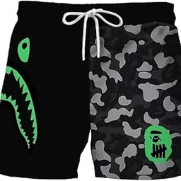 anbiove Shark Camo Unisex Pants Sport Pants Casual Shorts Beach Shorts Swimming Pants-picture-53
