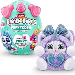 Rainbocorns Puppycorn Bow Surprise, Puppycorn Series 3, Rufus the Husky - Collectible Plush - 5 Layers of Surprises, Peel and Reveal Heart, Stickers, Slime, Ages 3+ (Husky)-picture-51