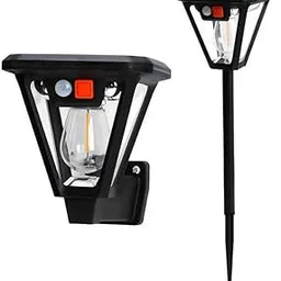tryka Tryka® Solar Outdoor Light with Motion Sensor, 2-in-1 Wall Mount and Garden Stake, LED Lantern with Polycrystalline Panel, Black-picture-26