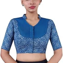 rene Women Cotton Blend Half Sleeve Blouse(M-005774@@p) image 1