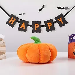 Tickles Halloween Pumpkin Soft Stuffed Plush Toy for Kids Boys Girls Birthday Gifts (Size: 25 cm Color: Orange)-picture-15