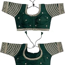 vihu fashion Women's Blouse Readymade Blouse Embroidery Multi Coding Gold Thread Indian Ethnic Designer Stitched Women's Readymade Saree Blouse for Women for Saree Lehenga Choli-picture-24