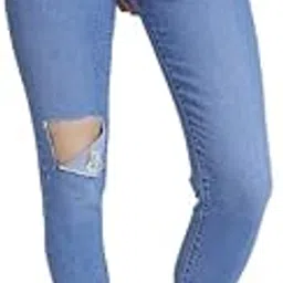 spykar Women Light Blue Lycra Mom Fit Ankle Length Knee Slit Jeans -(Amora)-picture-13