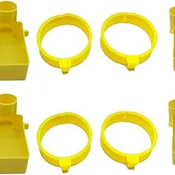 Bird Cage Automatic Food Feeder, Water Drinker Connect Cups for Any Bottle Use with Free Bottle Holder Rings (Drinker 1 + Feeder 1 + Holder Rings 2, Pack of 1)-picture-68