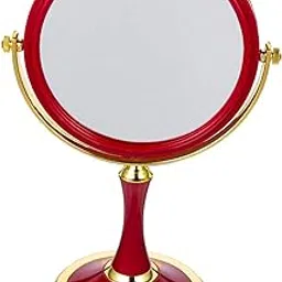 Homoyoyo Magnifying Makeup Mirror Desktop Mirror Makeup Mirror Magnifying Glass Miss Simple Stainless Steel Dressing Table Mirror Indoor Girl Cosmetics Double Sided Cosmetic Mirror-picture-59