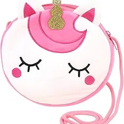 syga Girls Cute Unicorn Plush Sling Bag for Kids – Soft Cartoon Lightweight Shoulder Bag for Girls-picture-17