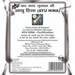 Ayu Hina Natural Black Hair Dye Powder, No Side Effects (Black, Pack of 8)-picture-12