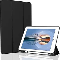 ProElite Cover for Apple iPad Air 3 10.5 inch Case Cover, Smart Flip Case Cover for Apple iPad Air 3/Pro 10.5" with Pencil Holder and Flexible Back, Black-picture-23