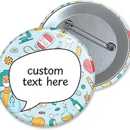 Custom Text Pin Badge - Choose your own colour, theme and wording | 2.28 Inch Round Pin Back Button Badge-image-3