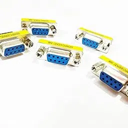 9 Pin DB9 (RS232) Serial Female to Female Coupler Adapter Connector For PC, Server, Printer, Router, Plotter, Hub, Microcontroller, Industrial Control Equipment. (Pack of 5 Connectors).-picture-20