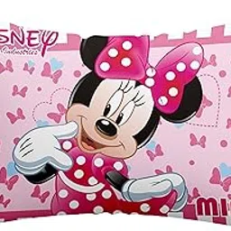 Kuber Industries Disney Printed Kids Pillow Silky Soft Microfiber Polyester, Perfect for Travel, Cot,12"x18" (Pink)-KUBMART15822-picture-29