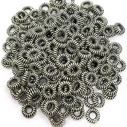 silverwala 925-92.5 Sterling Oxidized Silver Unique Traditional beads for jewelry making (5 pieces)-picture-19