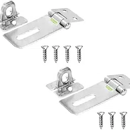TAUSIF CREATION® New Safety Heavy Duty Hasp and Staple with Screws for Door/Window/Cabinet/Almirah and Tool Box Etc. (2.5 Inch) 2 Pc-picture-10