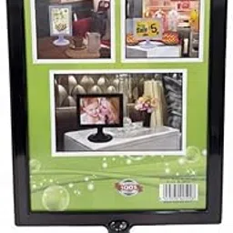 Shoppers Hub Round Base Menu Display Stand Black – Tabletop Sign Holder for Restaurant, Café, Hotel, Events | Durable Metal Menu Card Stand | Double-Sided Display for Price Tags, Promotions, Information (A4 592V:Black Size(21x29.7cm,Pack of,1))-picture-21