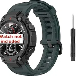 ACESHLEY Band for Amazfit Trex Strap, Replacement Strap Watch Bands Soft Silicone Smart Watch Accessories Strap for Amazfit T-Rex Pro Smartwatch-image-1