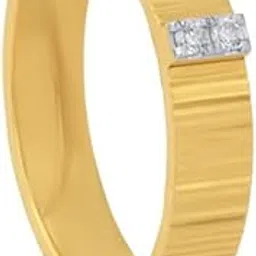 mia by tanishq Yellow Gold & Diamond Structured Brilliance Ring-picture-41