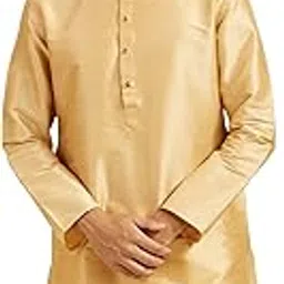 diwas by manyavar Men's Art Silk Solid Kurta (1pc)-picture-22