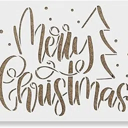 Merry Christmas Tree Stencil - Christmas Decor, Christmas Drawing Stencil, Christmas Decor, Small Stencils, Stencils for Crafts-image-19