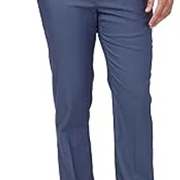 park avenue Men's Regular Fit Solid Pattern Polyester Blend Pleated Formal Trouser-picture-20