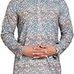 jompers Men's Cotton Printed And Emrbroidered Kurtas-picture-34