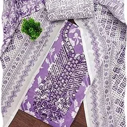 sanganee fashion Women's Cotton Printed Unstitched Suit Dress Material with Embroidered Neck Work, Printed Dupatta, BOTTOM-picture-24