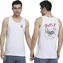 peppyzone Men's S to 5XL Round Neck Sleeveless 100% Cotton Vest - Perfect for Gym Workouts, Vacations and Beaches-picture-15