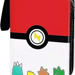 SYGA Card Binder for Game Cards, 400 Pocket Zipper Album with 50 Removable Sleeves, Premium Waterproof PU Case Card Holder – Pokéball Design-picture-29
