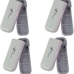 Portable 1 Pc Pill Storage Box with 3 Compartments 4 pcs-picture-27