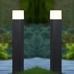 Keyplus Bollard Outdoor 24 inch Pole Light for Home Decorative Exterior/Outdoor Light/Gate Light/Garden Lamp/Pillar Lamp/Gardner Lights, Grey (Pack of 2)-picture-49