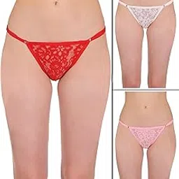 selfcare Women's Solid Net-Nylon Self Design Panties Bikini Briefs Set (Pack of 3) (SN2478-XS)-picture-20