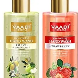 Vaadi Herbals Rejuvenating Luxurious Handwash - 250 ml (Pack of 2, Olive and Strawberry)-picture-21