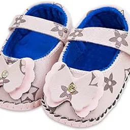 neska moda 6 To 12 Months Baby Girls Synthetic Leather Floral Sandal Booties -BT1232-picture-14